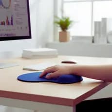 Mouse pad com apoio em gel azul Smart SC0061
