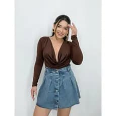 ZOEYA MODERN CHICsaia Jeans feminino alça poliamida   saia casual 0070