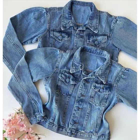 Jaqueta Jeans Feminina Botão Encapado 2024 007