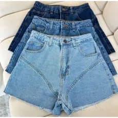 Shorts jeans Moda Verão Moda Feminina  feminino  short jeans Bolsos Reais 0073
