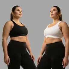 Kit 2 Top Nadador Feminino Plus Size Sem Bojo Tecido Premium