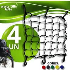 Jogo Rede Elástica Aranha Moto Bagageiro Capacete para Moto 30x30cm 6 Gancho Cores Sortidas Redes