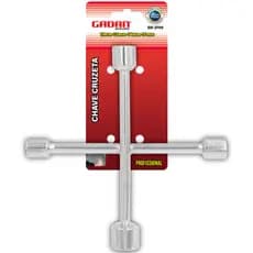 Chave De Roda formato Cruzeta com  4 Bocas 11mm-12mm-14mm-17mm. Tipo Cruz Universal Estrela
