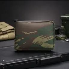 Carteira Masculina Militar Tática Compacta CNH RG Cartões Moedas - Envio Já!