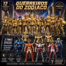 Blokees Bonecos Minifiguras Saint Saiya Serie Galaxy 4 Cavaleiros De Ouros 12 cm Articulados
