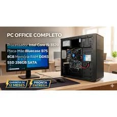 PC Computador Office Completo Intel Core i5 + 8GB RAM + SSD 256GB (Pronta Entrega)