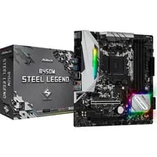 Placa Mãe ASRock B450M Steel Legend AMD AM4 RGB Original Nova
