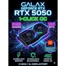 GPU NVIDIA GeForce RTX 5050 8GB Galax Original 1-Click OC V2 Serie 50 PC Gamer
