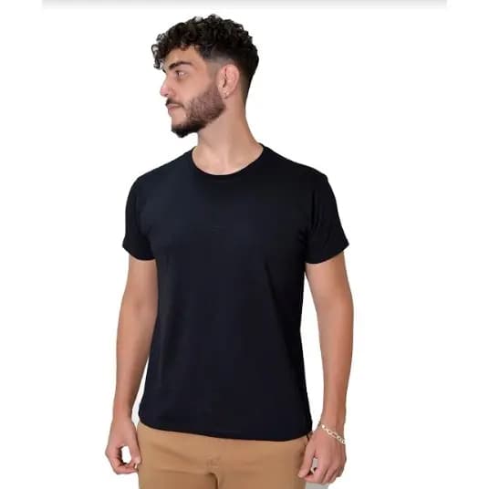 Camiseta Masculina Lisa Cores Variadas Algodão