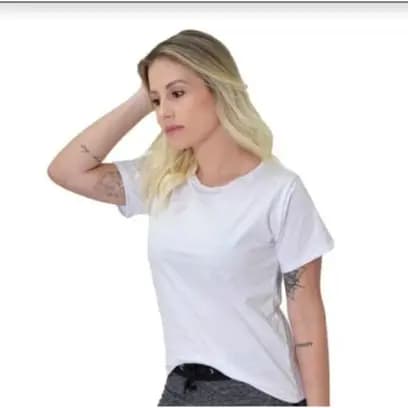 Camiseta Básica Lisa Unissex Algodão
