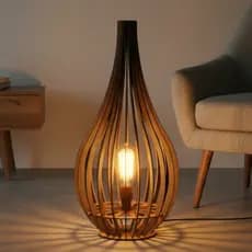 Abajur Grande de Chão em MDF Luminária Decorativa