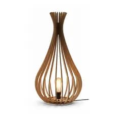 Abajur Luminária De Chão Abajur MDF Gota Decorativo Grande Sala Luxo 60 cm