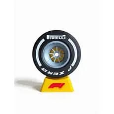 Decoração de mesa em forma de Roda de carro carro de Fórmula 1 feito na impressora 3d