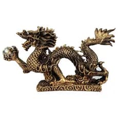 Dragão Chinês Enfeite Com Base Decoração Resina