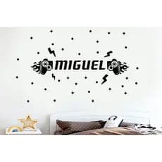 Adesivo de parede Vídeo Game Gamer Controle nome Personalizado Decoração Quarto Menino
