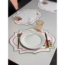 Jogo Americano Especial De Natal Bordado Mesa Posta Sousplat Supla Premium