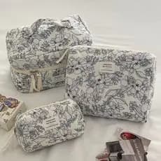 Necessaire Vintage Estampada – Estilo Pinterest, Grande e Charmosa