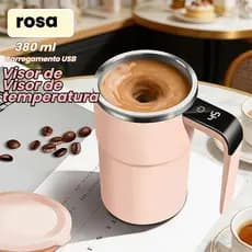 Copo Misturador Automático Inox Alça Touch Carregamento Rápido Tipo C