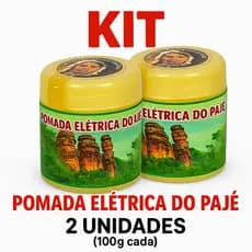 Kit 2 Pomadas Elétricas Naturais 100g Massageador Muscular Do Page Potente Contra Dores Fortes