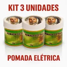 Kit 3 Pomada Elétrica Indígena 18g Original Corporal com Mentol e Cânfora