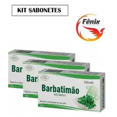 Kit 3 Sabonetes Antisséptico de Barbatimão 90g Efeito Anti-inflamatório e Hidratante Lianda Natural