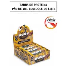 Barra de Proteína Pão de Mel Com Doce De Leite12g Proteína Snacks 40g - Sem Açúcar Fitness Cx12un.