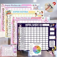 Quadro do Incentivo Magnetico Personalizado Infantil Semanal Rotina 29x20cm e Caneta com Imã emoções