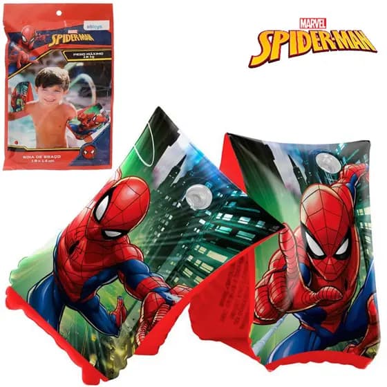 Boia infantil de braço com 2 peças inflável para piscina homem aranha menino crianças 18kg bóia braco retangular