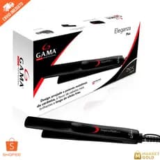 Prancha Gama Italy Eleganza Plus Bivolt 210°C Cerâmica Ion Profissional Anti Frizz Original Chapinha