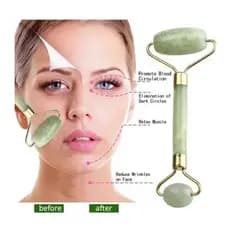 Rolo Massageador Facial Pedra Jade Anti Rugas Massoterapia
