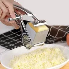 Ralador De Queijo Rotativo Multiuso Alça Confortável Com Manivela Fácil De Usar Para Assar