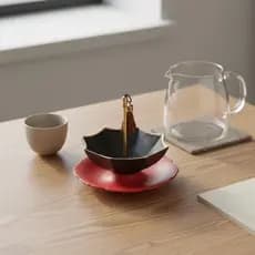 Filtro De Chá De Guarda-Chuva De Cerâmica Com Furos De Malha Fina Tradicional Design Chinês Ervas Soltas Decorativo