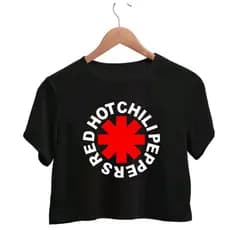 Camiseta Cropped T-shirt Red Hot Chili Peppers Rock Unissex Tour Brasil 2023