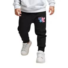 Calça Moletom Infantil Algodão Stitch E Angel Apaixonados Fofo Disney Lilo & Stitch