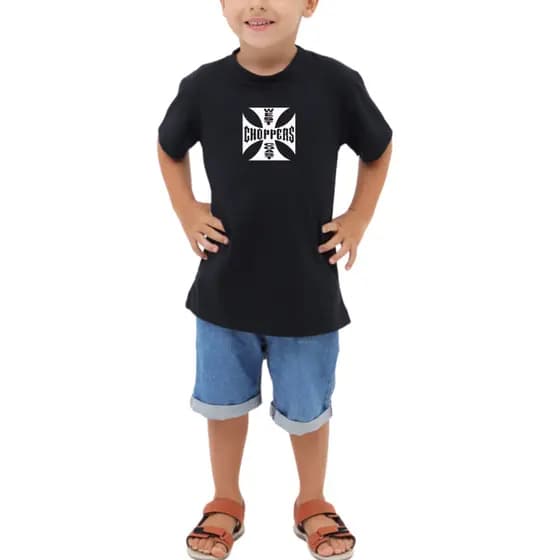 Camiseta Camisa Infantil Criança Estampa West Coast Choppers Bryan O'conner Algodão