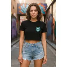Cropped Camiseta Time Coxa Branca Futebol Esporte 100% Algodão Feminino