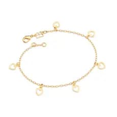 Pulseira Rommanel Banhado Ouro 18k Coração Vazado 552008