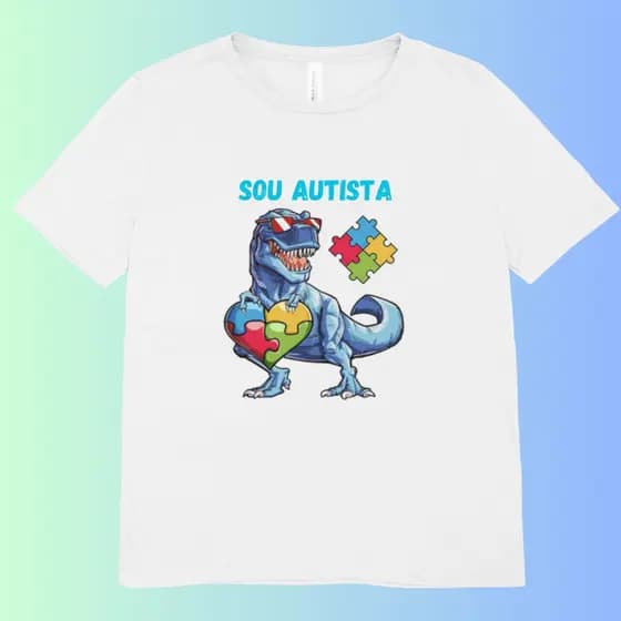 Camisa Autista Camiseta Infantil Personalizada Autismo