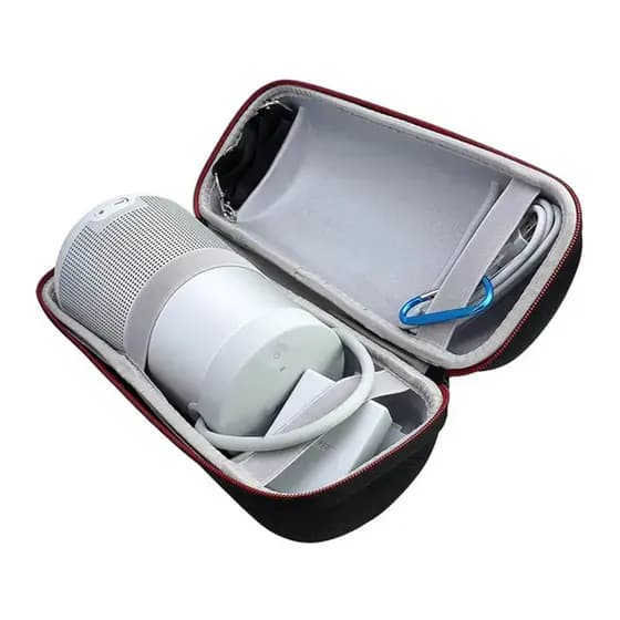 Bolsa Capa Protetora Rígida p/ Bose Soundlink Revolve + II Plus Compartimento p/ Carregador e Cabo