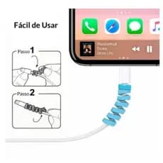 Protetor Cabo Espiral Para Carregadores Celular Android Iphone 1 Unidade