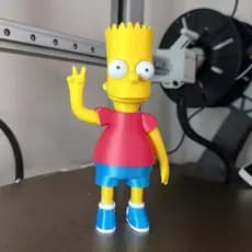 Boneco Bart Simpson - Os Simpsons Action Figure Colecionador - 15cm - Impressão 3D