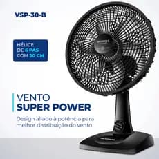 Ventilador Mondial 30cm Preto 127v Turbo Potente Venta Forte