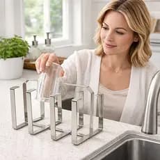 Porta Copos Inox Mesa Pia Bancada Escorredor 8 Copos Dinox