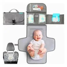 Bolsa Maternidade Trocador de Fraldas Portátil Impermeável com Porta Lenços e Bolsos Organizadores Dobrável Premium
