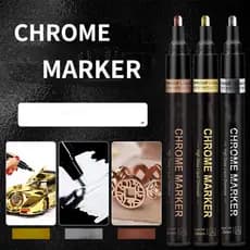 Caneta Marcadora De Espelho DIY Mirror marker Chotune Refletiva Cromada De Tinta Prateada Galvanizada Brilhante À Prova D'água