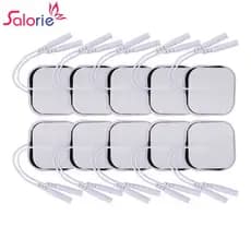 Salorie 10/20/30/40 Pcs 4x4cm Pinos De Eletrodos Tipo 2mm Para Máquina De Acupuntura Digital TENS Adesivo Autocolante De Massagem Corporal Patch