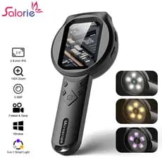 Salorie Microscópio Portátil 100X HD Lupa Digital Para Pele Couro Cabeludo Análise Reparação Eletrônica