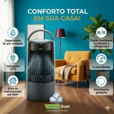 CLIMATIZADOR DE AR PORTÁTIL CLIMATIZADOR DE AMBIENTE UMIDIFICADOR AR CONDICIONADO PORTÁTIL