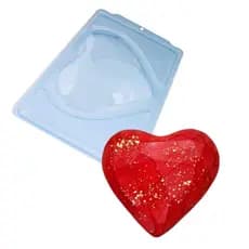 Forma Molde de Coração Lapidado Grande 1Kg Chocolate 3 Parte Com Silicone 3675 - BWB