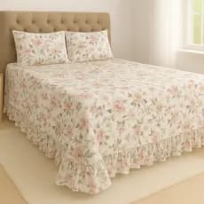 Colcha Casal Queen Helena 3 Peças 400 Fios